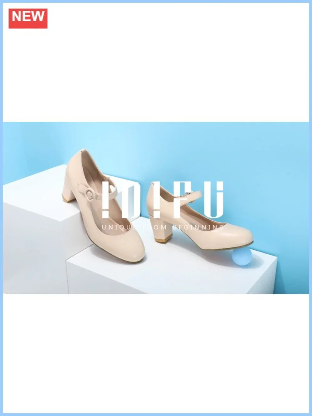 Women's Mary Jane Dress Shoes Low Block Heel Closed Round Toe Buckle